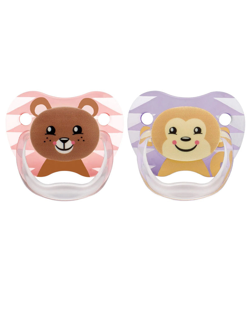 Dr. Brown's Pack of 2 Pacifiers Stage2 6-18M - Girl Animal