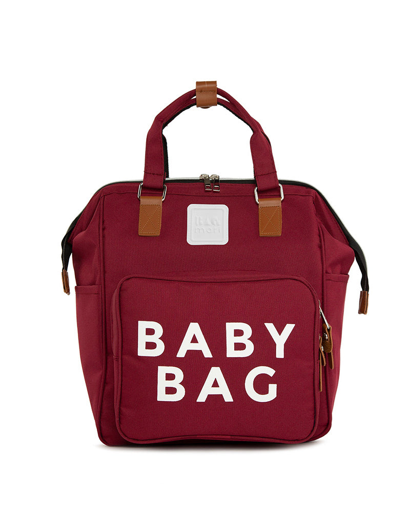 BAGmori Baby Bag Backpack Changing Bag - Burgundy