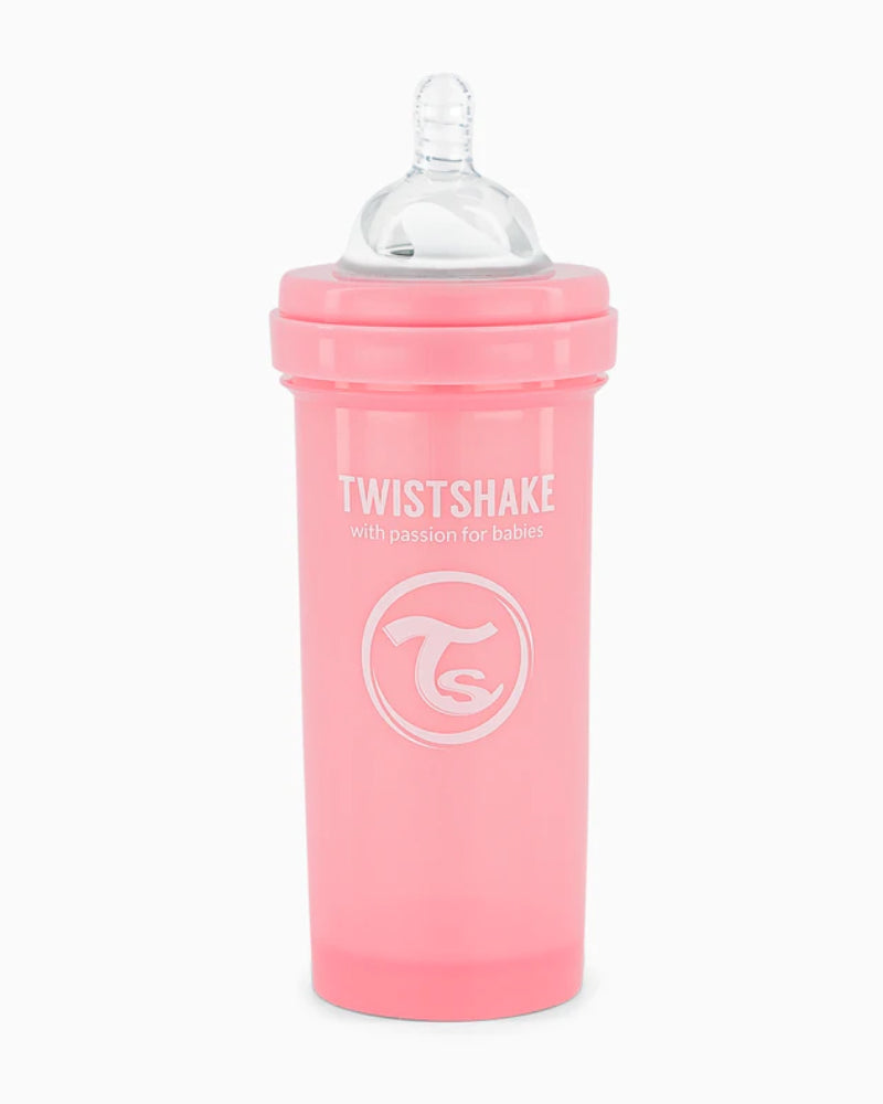 Biberon Anti-Colique Twistshake 260ml 2M+ - Rose