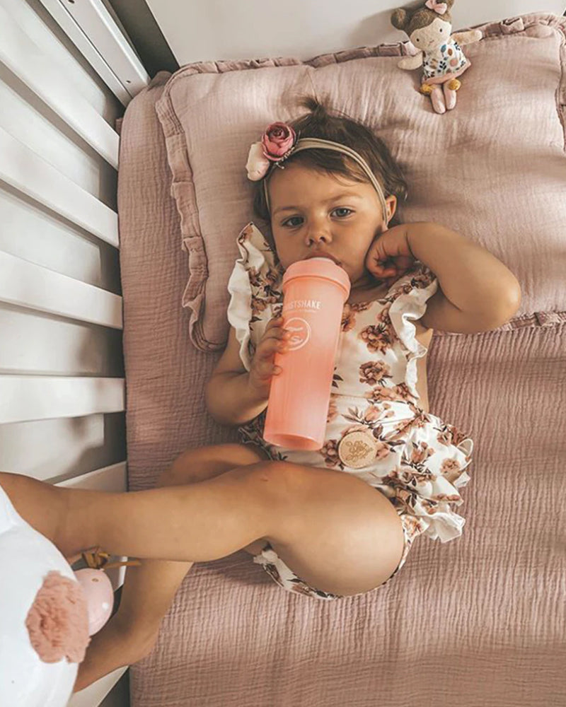 Biberon Anti-Colique Twistshake 330ml 4M+ - Rose