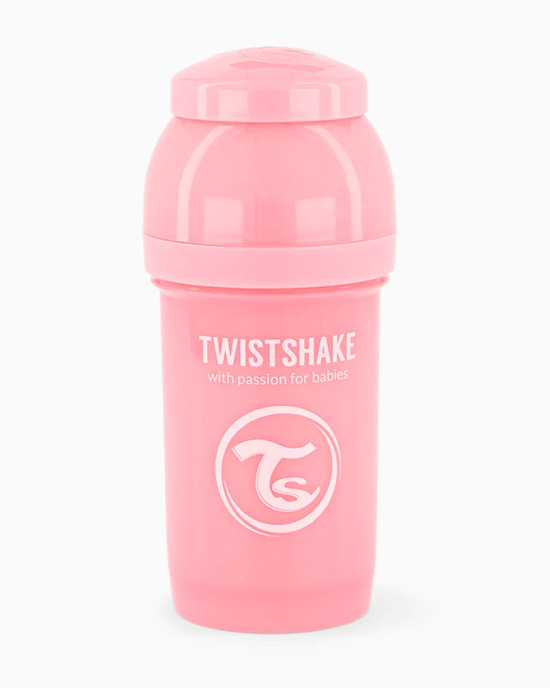 Biberon Anti-Colique Twistshake 180ml 0M+ - Rose