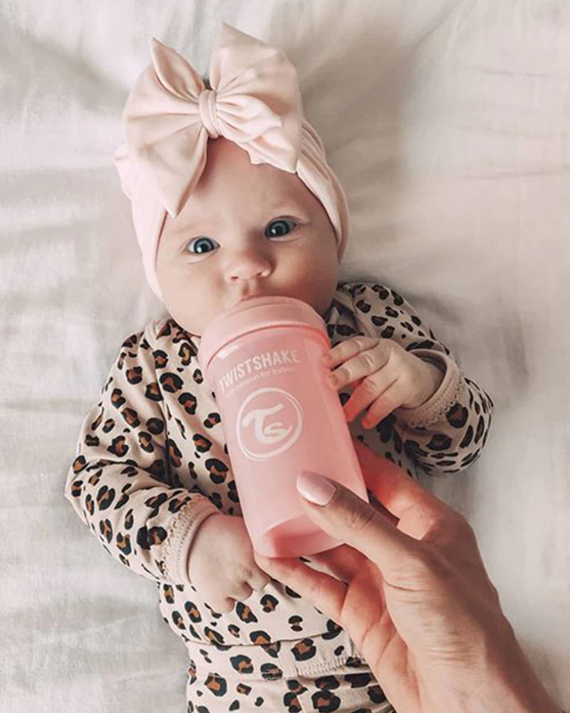 Biberon Anti-Colique Twistshake 180ml 0M+ - Rose