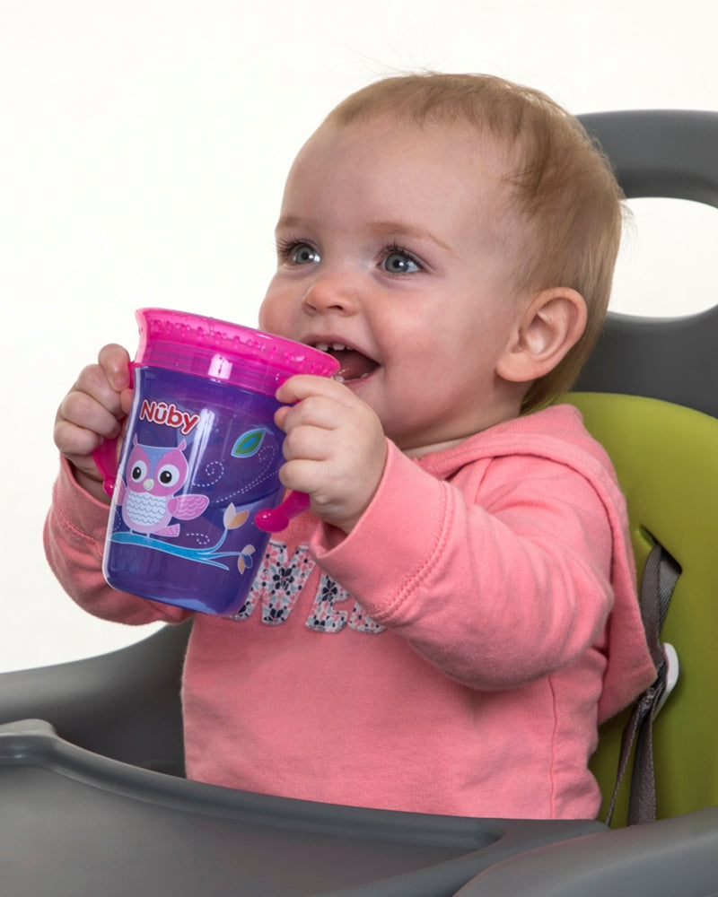 Tasse Nûby avec poignée double 6m+ 240ml - Hibou