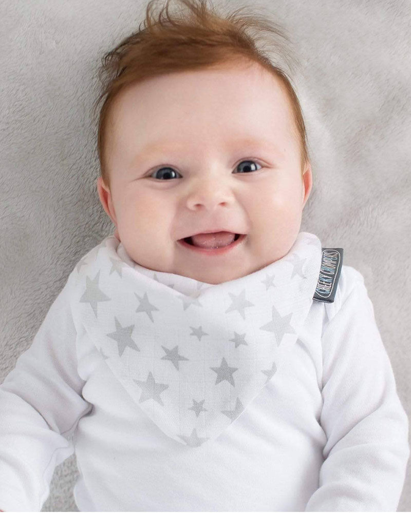 Coffret cadeau bébé en mousseline Silver Stars