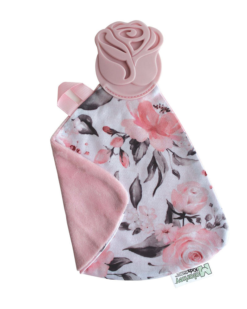 Soft Toy with Teether - Rose