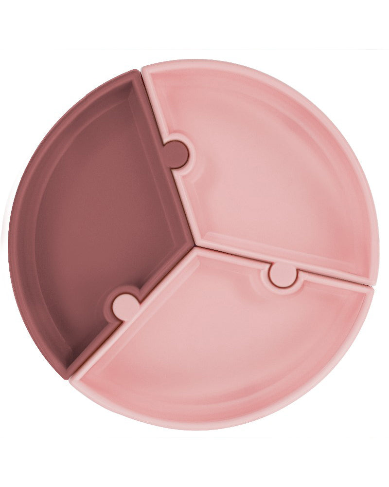 MINIKOIOI Puzzle Plate with Silicone Suction Cup – Pink