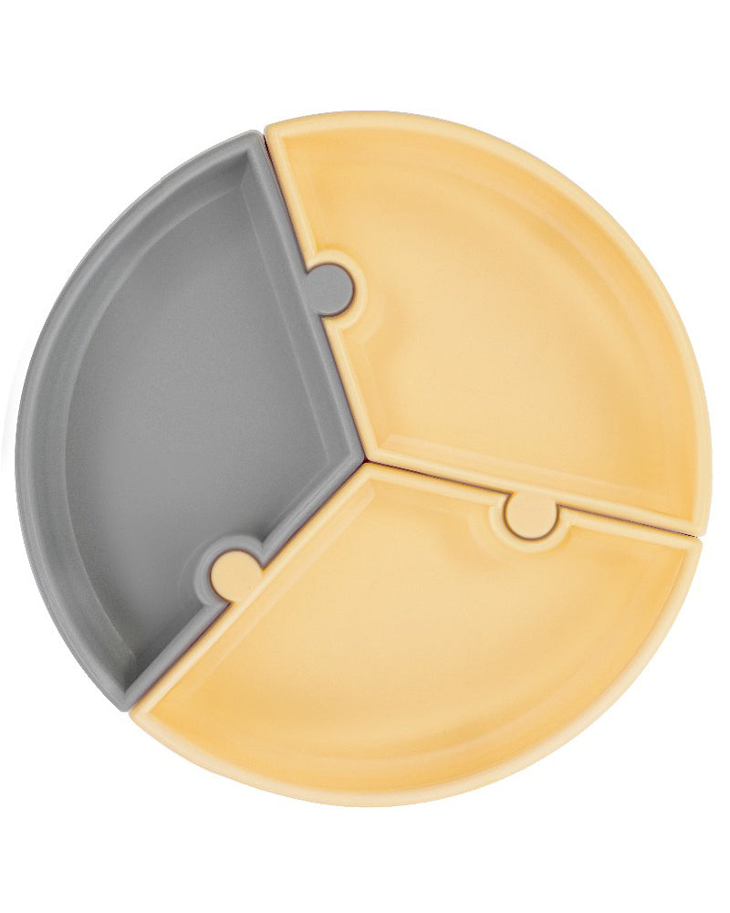 MINIKOIOI Puzzle Plate with Silicone Suction Cup – Yellow