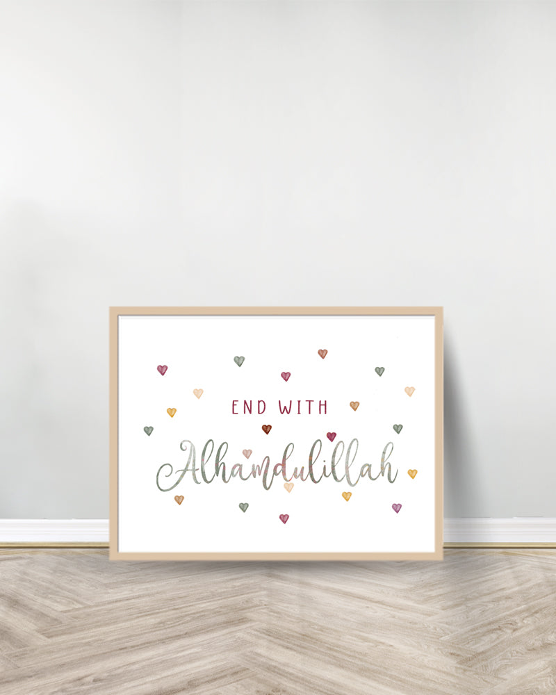 Conjunto de 2 cuadros decorativos - Bismillah Alhamdulillah - Madera