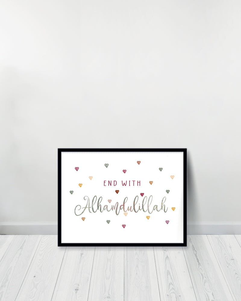 Ensemble de 2 Tableaux décoratifs - Bismillah Alhamdulillah - Noir