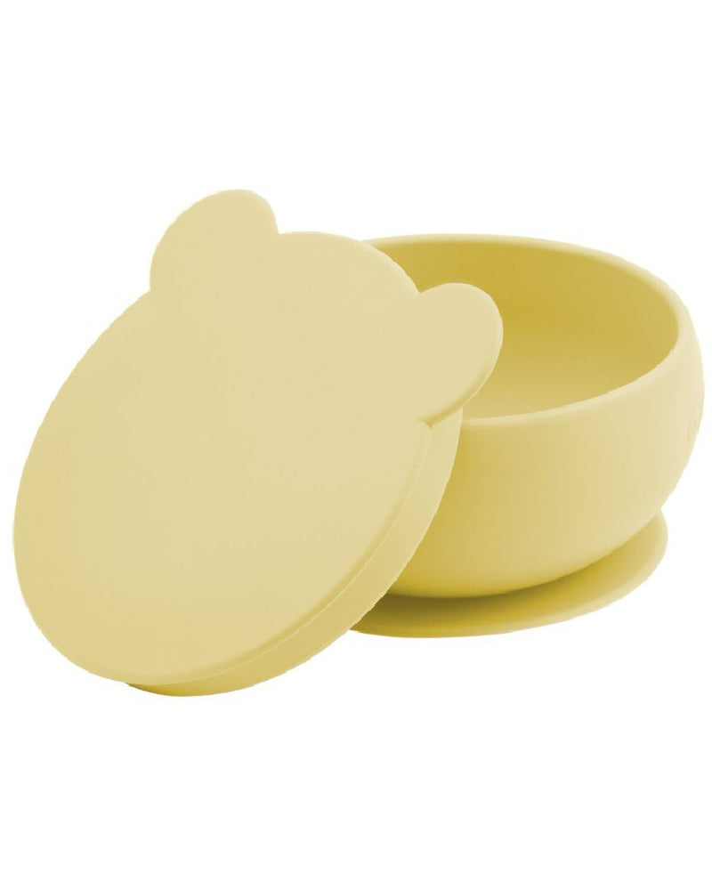 MINIKOIOI Silicone Bowl with Lid and Suction Cup - Yellow