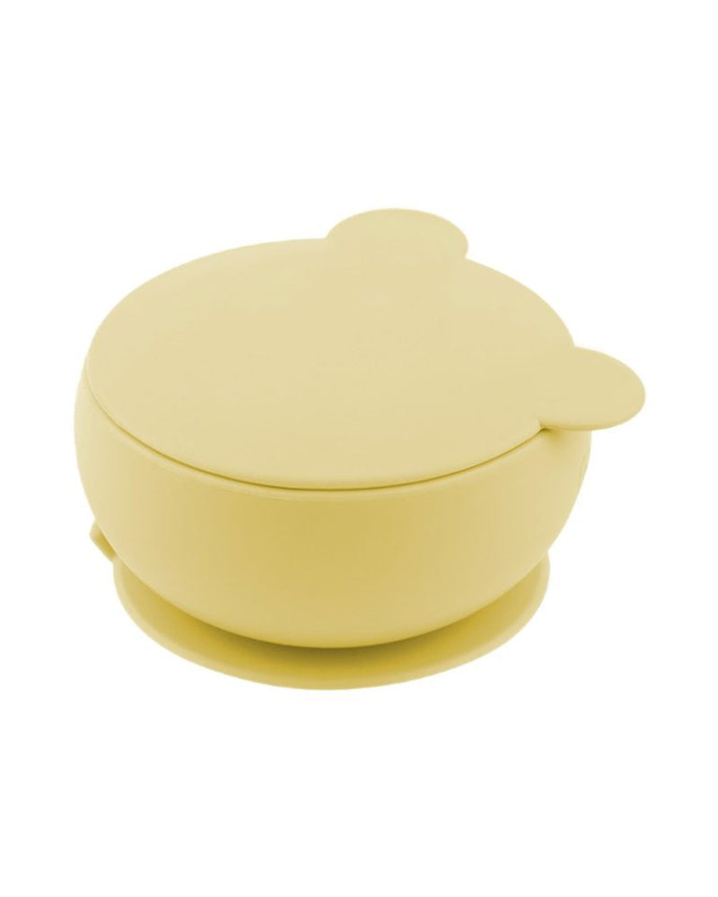 MINIKOIOI Silicone Bowl with Lid and Suction Cup - Yellow