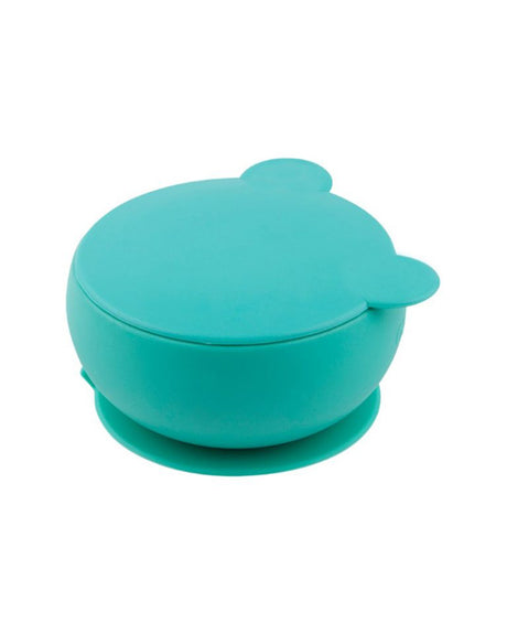 MINIKOIOI Silicone Bowl with Lid and Suction Cup - Green