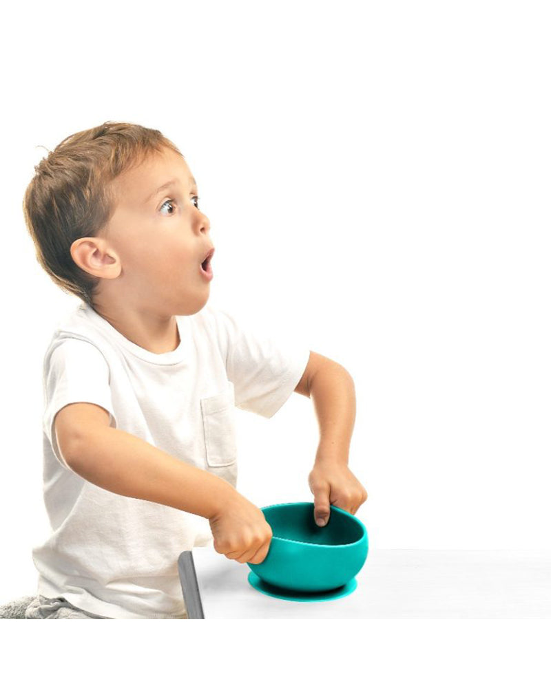 MINIKOIOI Silicone Bowl with Lid and Suction Cup - Green