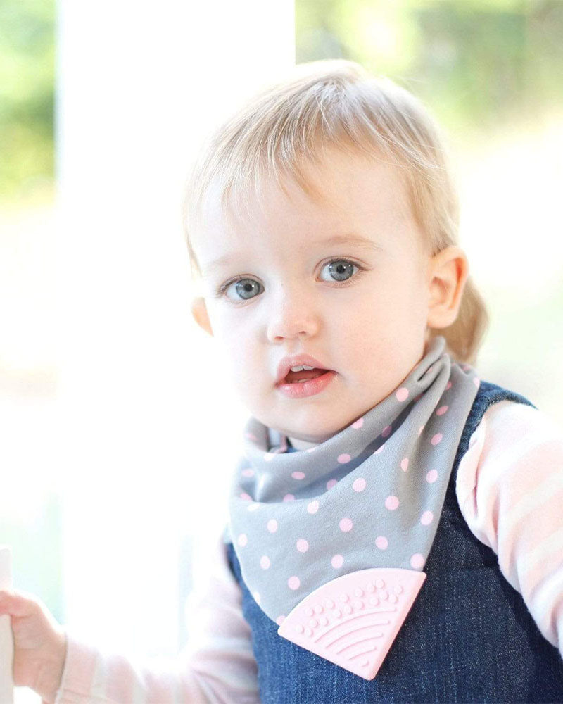 Bavoir de dentition - Polka Pink Dot Neckerchew