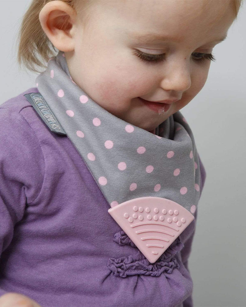 Bavoir de dentition - Polka Pink Dot Neckerchew