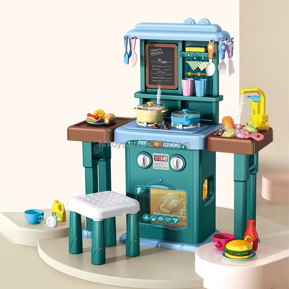 Cocina de Juguete Interactiva con Accesorios y Silla - 3+ Años