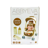 Poupée Reborn Bébé avec Poussette Marron