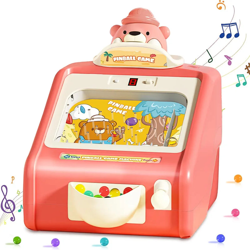 Kids' Mini Electronic Pinball Machine – Bear Theme - 3Y+