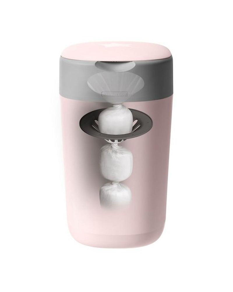 سلة مهملات الحفاضات من تومي تيبي - وردية