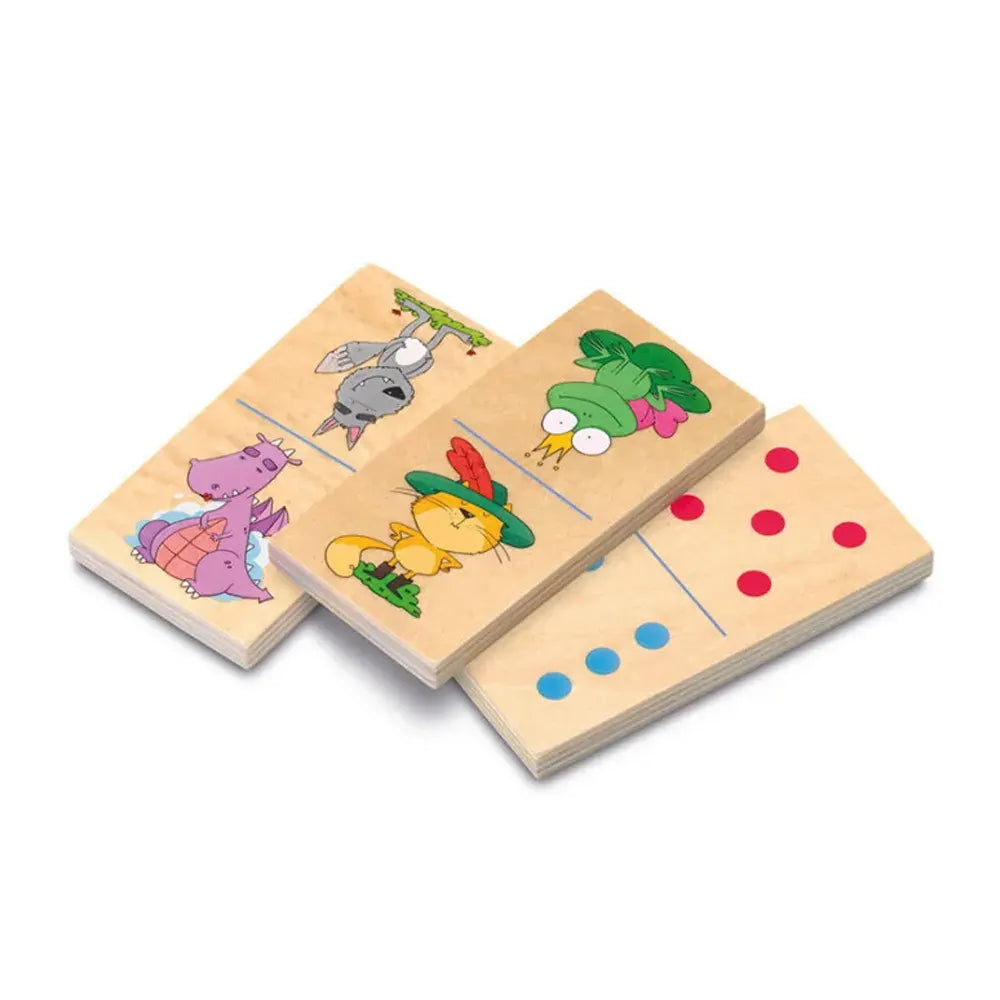 Cayro Double-Sided Wooden Dominoes – 2-6Y