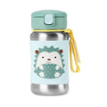 Skip Hop Water Bottle with Stainless Steel Straw 350ml - Hedgehog