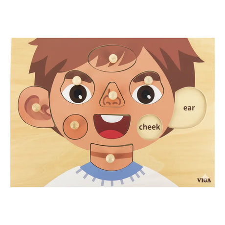 Viga Toys Puzzle des parties du visage 18M+ - Garçon