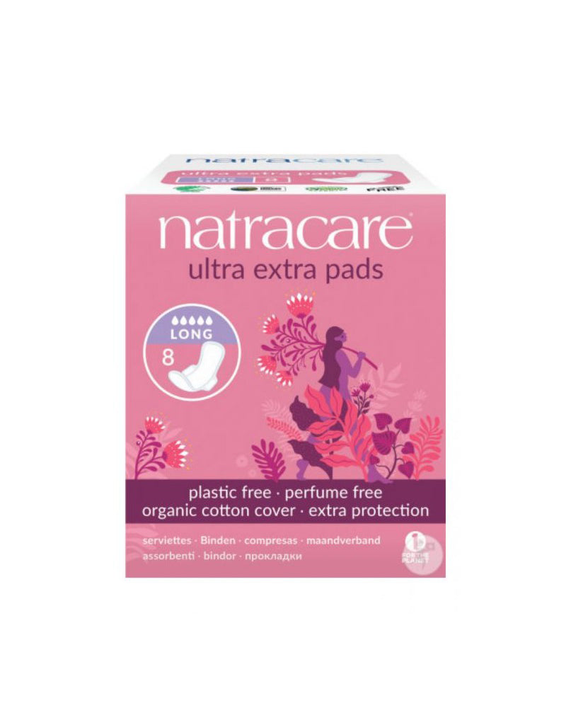 Natracare Ultra Extra Long Organic Towel - 8 Units