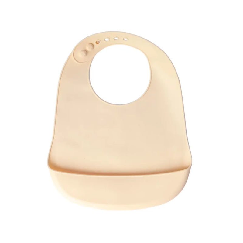 YUMMY Silicone Bib with Pocket 9M+ - Vanilla