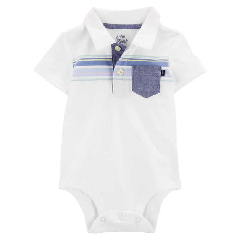 Body Henley avec Poche OshKosh - Blanc