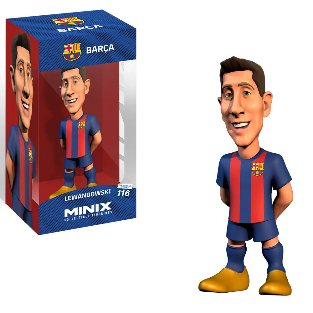 Minix Figurine de Joueurs de Foot 12cm - Lewandowski - FC Barcelone