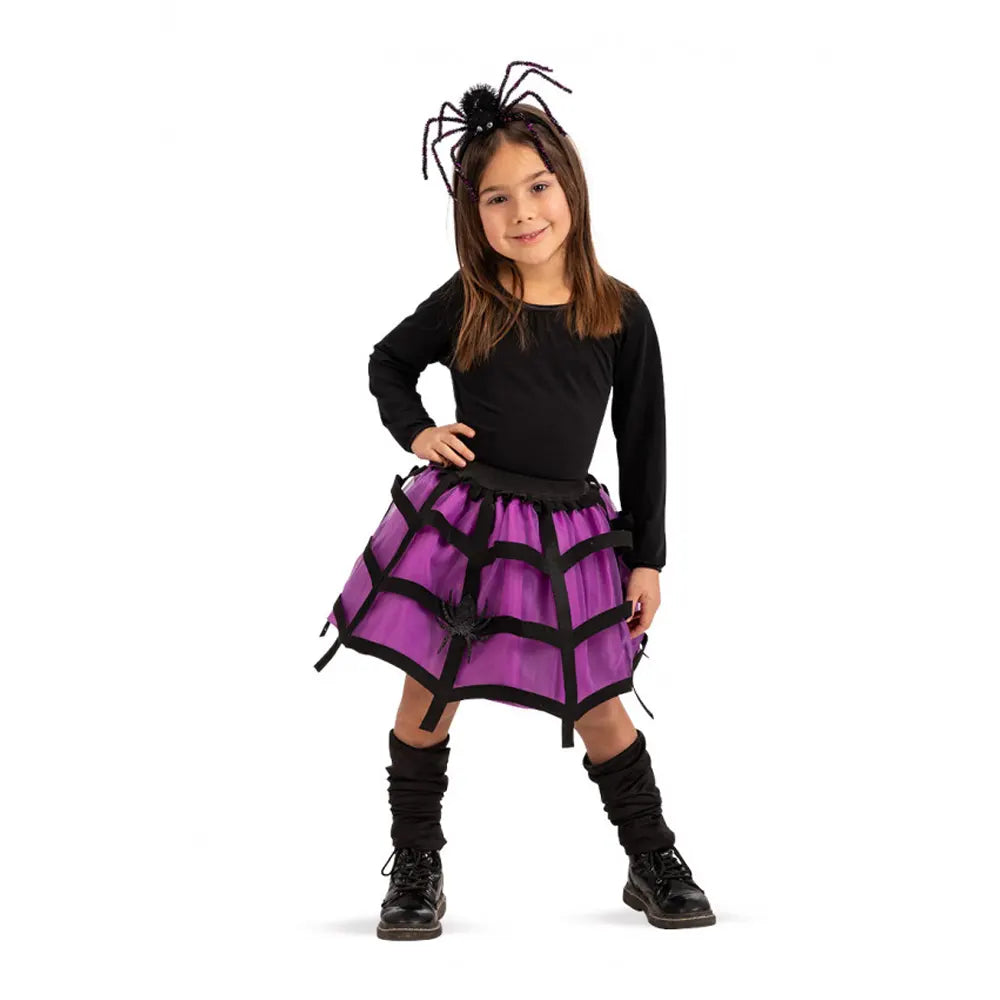 Little Purple Spider Skirt and Headband Set