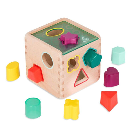 B. Toys Cube Merveilleux Trieur de Formes en Bois 18M+