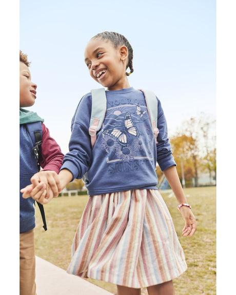 Sweat-Shirt Papillon En French Terry Carter's - Bleu