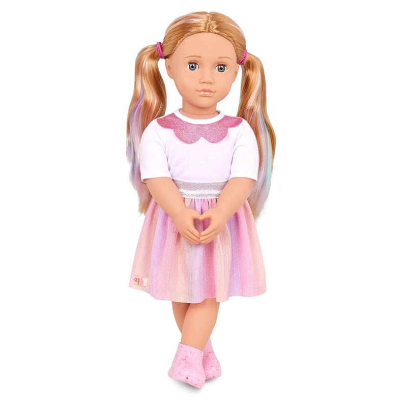 Our Generation 18-inch Doll With Rainbow Skirt 3Y+ - Coralyn