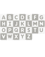 Sunta Tapis Puzzle Alphabets 26 Pièces Souple Antibactérien 10M+ - Gris & Blanc