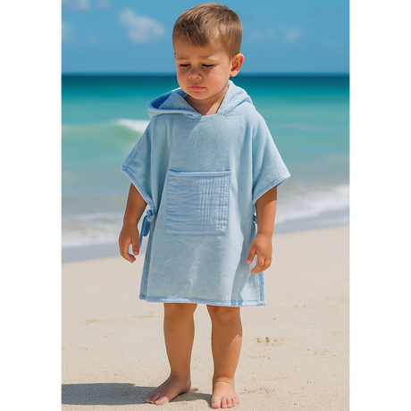 Babymat Poncho de Plage - Bleu