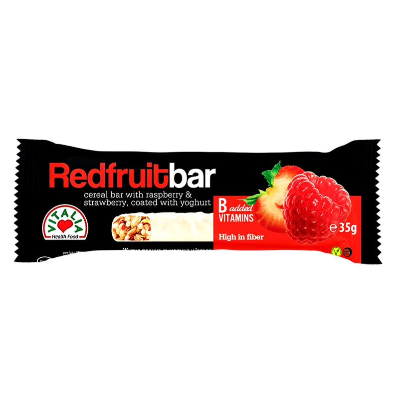 Vitalia Health Food Red Fruit Bar With Raspberry Strawberry & Yogurt Coating - 35g