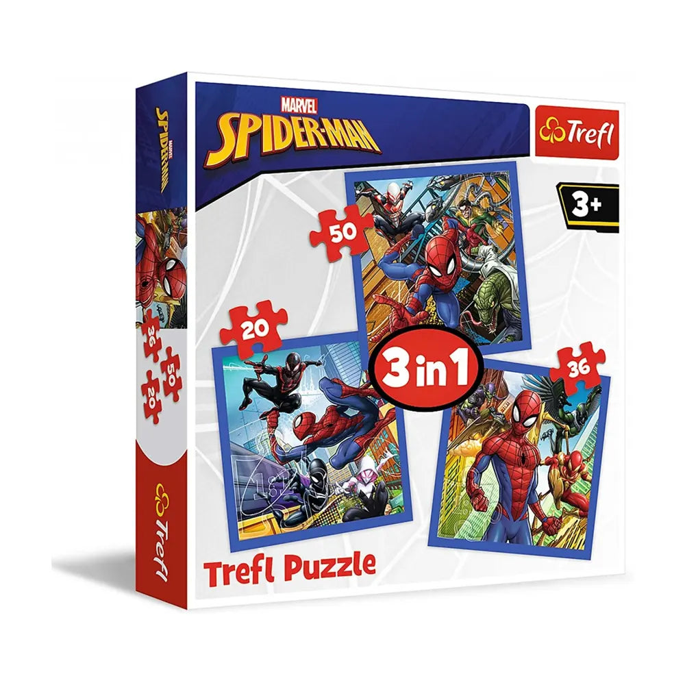 Trefl Puzzle 3en1 Marvel Spiderman - 3A+