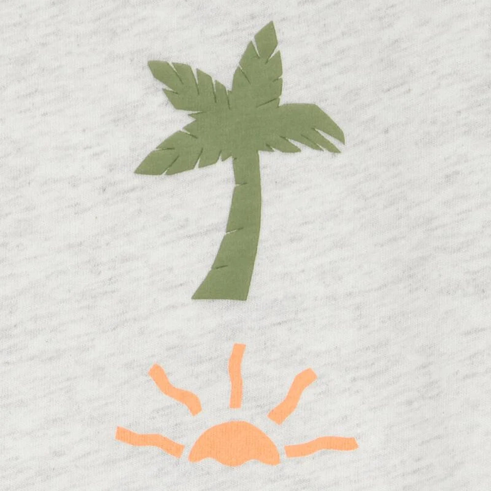 Camiseta de manga corta para Niño Carter's - Tropical Gris y Verde