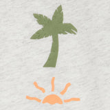 Camiseta de manga corta para Niño Carter's - Tropical Gris y Verde