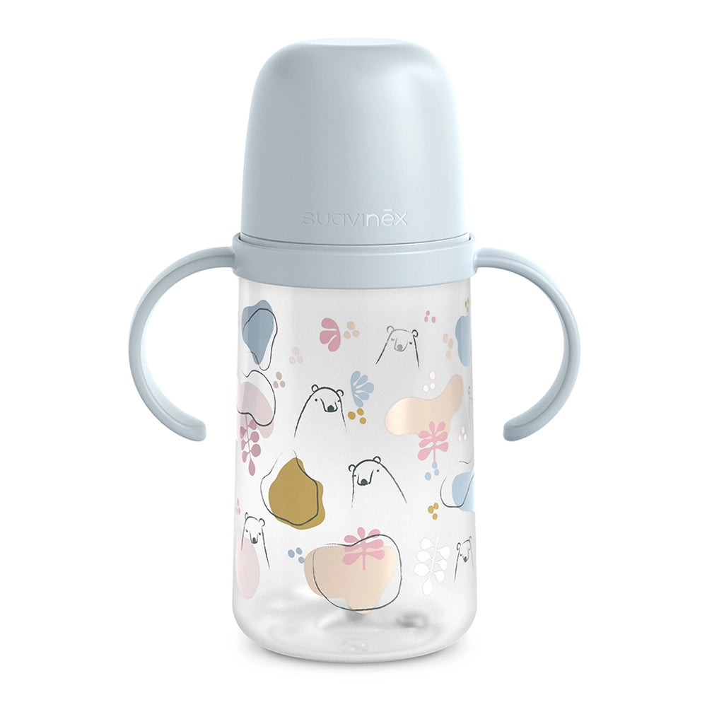 Suavinex Biberon avec Anses & Bec Silicone Anti-Colic 270ml 6M+ - Bleu