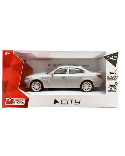 Mondo Motors Bmw 5 Series  Mini Voiture De Collection City - Gris +3A