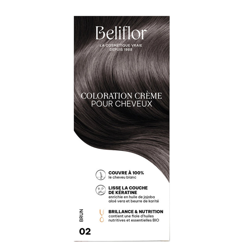 Beliflor Single-Dose Cream Hair Dye 120ml - No. 02 Brown