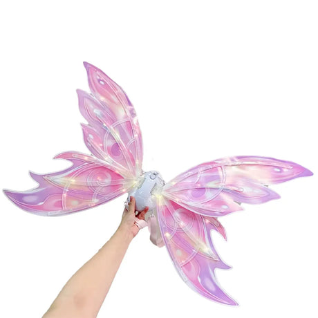 Alas de mariposa eléctricas con LED para niños – Rosa