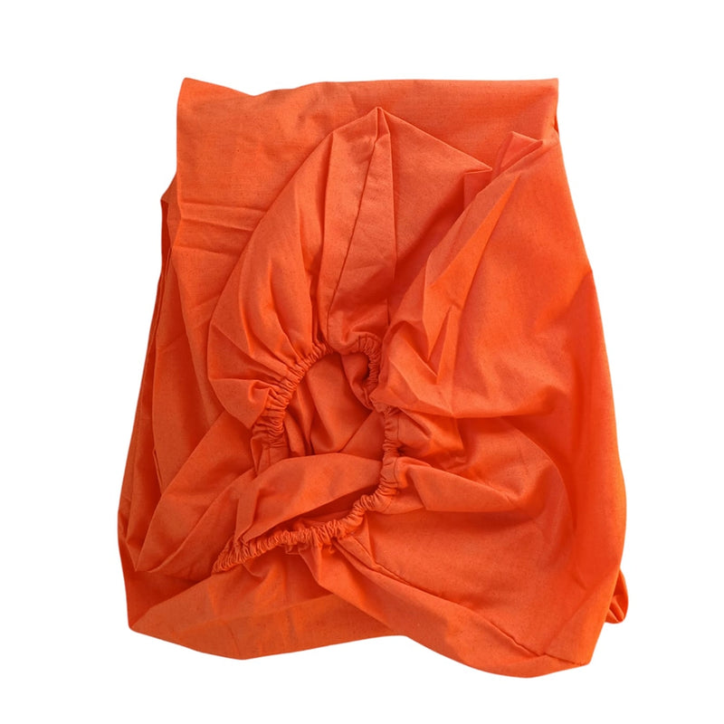 Sábana bajera ajustable Baby Bulle 120x60 cm - Naranja