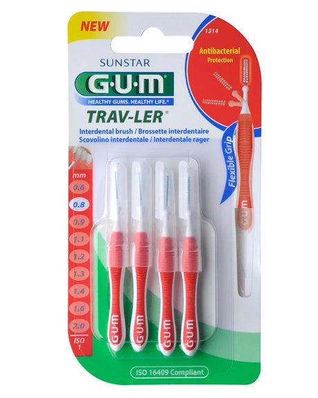 G.U.M Trav-Ler Brossettes Interdentaires 0.8mmx4