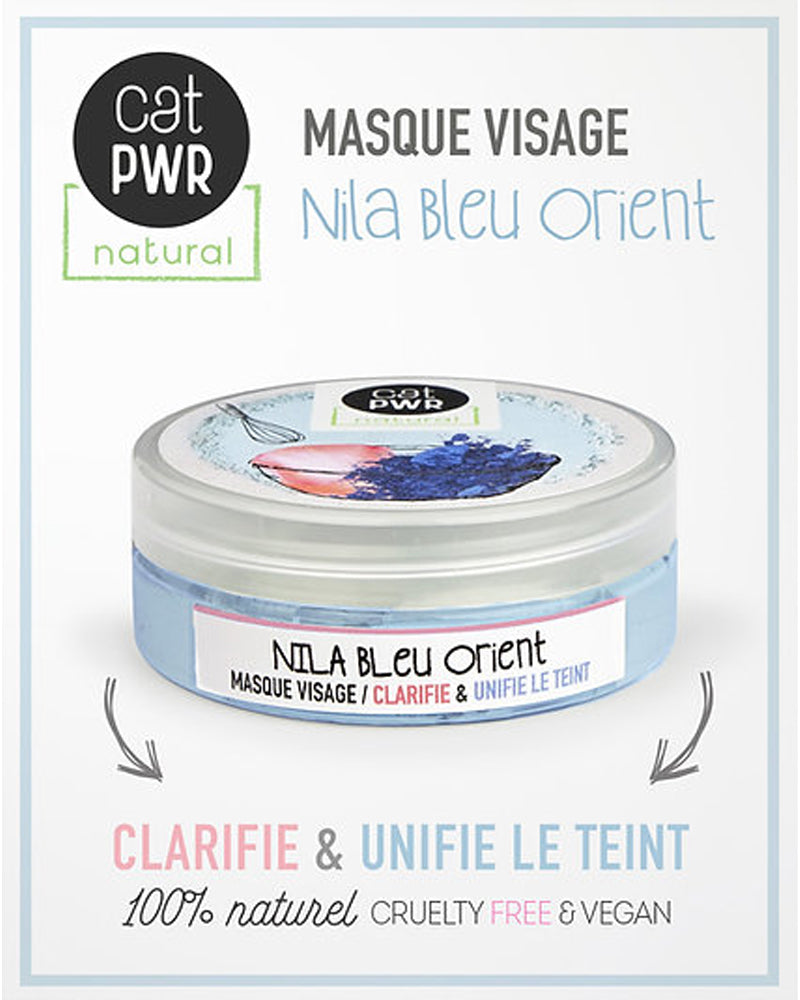 UrbanK Masque Nila Bleu Visage Eclaircissant + Unifie le Teint - 60g