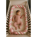 Babymat Protector de cuna trenzado - Rosa