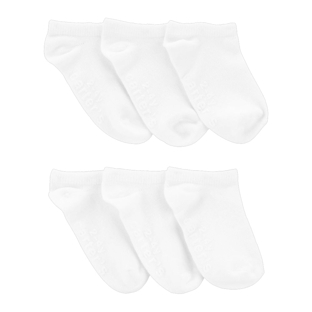 Lot de 6 Paires de Chaussons Carter's - Blanc