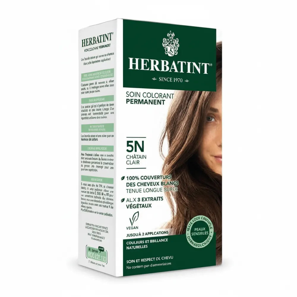 Herbatint Permanent Hair Color Treatment 5N Light Brown